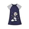 thumbnail image 1 of Robe Fille Espace Astronaut Planète Étoile Rayure Manches Courtes 3 Ans, 1 of 5