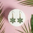 thumbnail image 1 of Pendientes de Navidad Salvador colgantes para mujer verde, 1 of 10