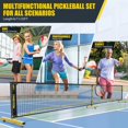 thumbnail image 3 of Set de pickleball Fostoy con red portátil de 6 pies/11 pies/22 pies con ruedas, 3 of 9