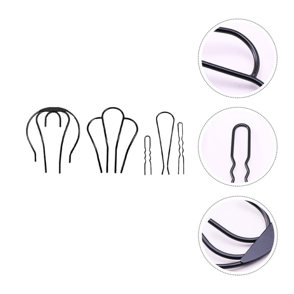ifundom 5Pcs Decorative Hair Comb Black Hair Ornament for Office Party and Daily Use