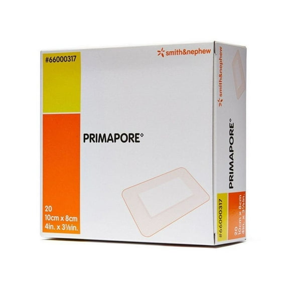 Primapore Smith & Nephew Adhesive Wound Dressing: 4" x 3.125", Sterile Tan