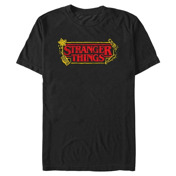 Netflix Men's Stranger Things Doodle Sketch Classic Logo T Shirt