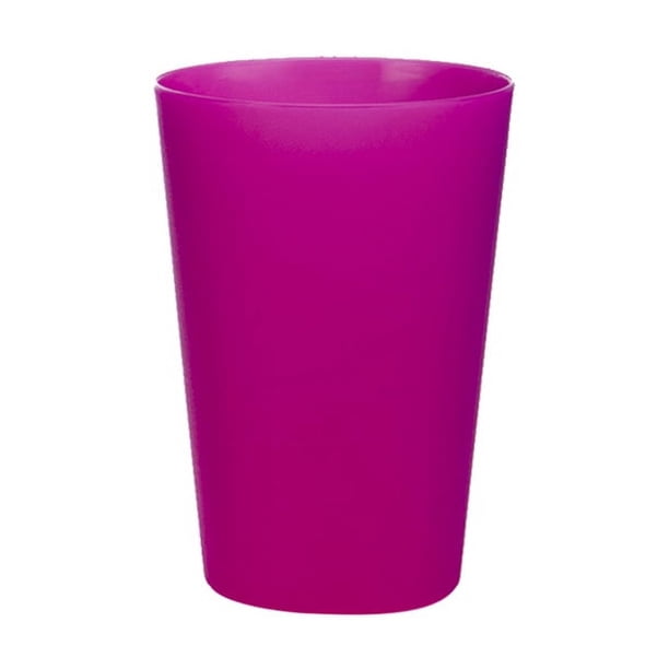 Vaso para bebidas de cena no desechable colorido sin tapa Vaso de plástico apilable con forma de cuerno Vaso para cepillo de dientes