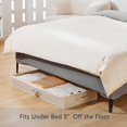 thumbnail image 2 of 3 Pack Under Bed Storage Containers, Low Profile Underbed Shoes and Clothes Storage Organizer with Sturdy Sidewalls/Bottom, Large Dorm Storage Bins,33 * 17 * 4.5 inches,45L, 2 of 7