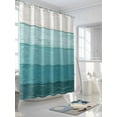 thumbnail image 3 of Shower Curtain Teal Wood Grain Shower Curtains for Bathroom, Waterproof Polyester Shower Curtain Set with Hooks, Extra Long 72" x 78" Rustic Ombre Wooden Stripes, 3 of 6