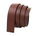 thumbnail image 4 of TISHITA Ceinture Sans Boucle, Ceinture de Robe en Cuir PU, Mode Unisexe, Rouge Marron, 4 of 8