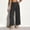 Black, variant on Women's High-Waist Wide-Leg Dress Slacks, Polished Button Front and Tailored Pleated Waist for Formal Business Casual Outfits Gray S