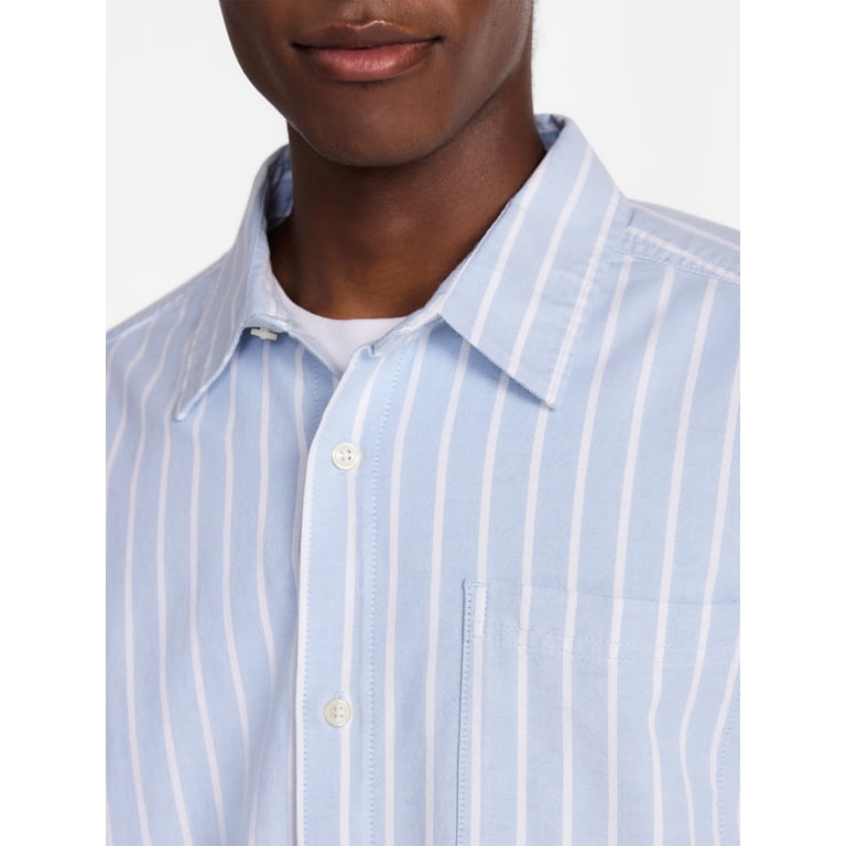No Boundaries Men's Boxy Cropped Oxford Shirt photo 4