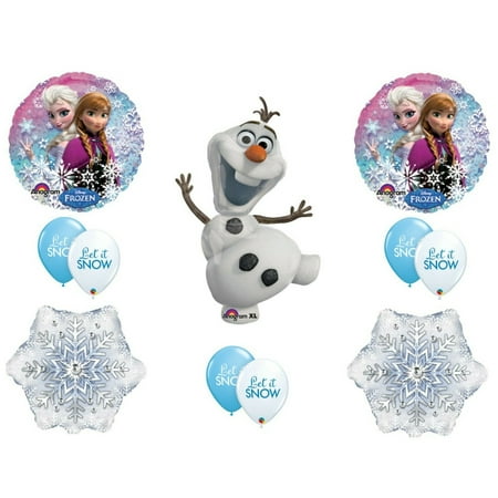 Olaf Let It Snow Frozen Happy Birthday Party Balloons Decoration Supplies Elsa