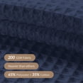 thumbnail image 2 of Barossa Design Waffle Weave Shower Curtain with Snap-in Fabric Liner, No Hook Needed, Mesh Window, Navy -71" x 74", 2 of 5