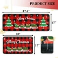 thumbnail image 2 of Xidingyue Christmas Kitchen Rugs and Mats Set 2 PCS, Merry Christmas Indoor Floor Mats Red Black Buffalo Check Plaid for Winter, Xmas Door Mat Runner Rug Mat for Kitchen Home Decor 17"x47"+17"x30", 2 of 8