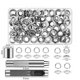 thumbnail image 1 of Remaches De Cuero Remache De Doble Tapa Pernos De Metal Tubulares Con Alicates Perforadores Y Kit De Herramientas De Ajuste De 3 Piezas Para Bricolaje Herramienta De Reparación De Artesanía De Cuero Vogacara HA023008-00, 1 of 7