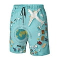 thumbnail image 5 of Naloa Travelling on Airplane Men's Beach Shorts, Surfing shorts, Swim trunks, Quick Dry Swim Trunks for Surfing Beach Fun - Medium, 5 of 9