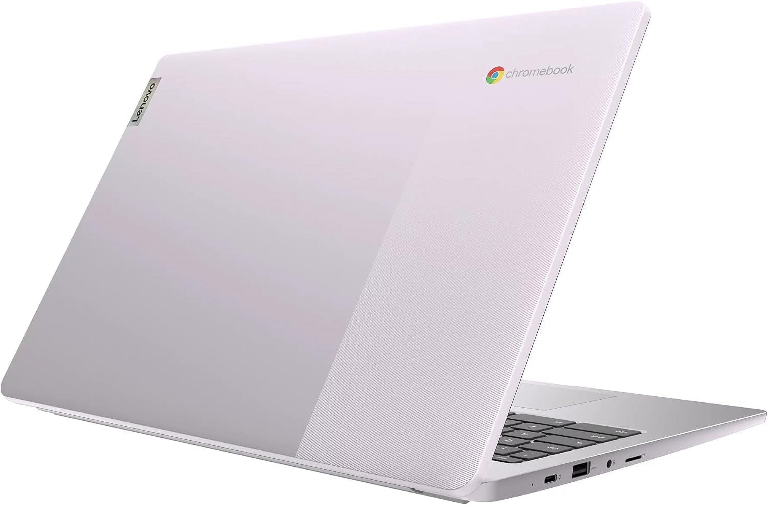 Lenovo IdeaPad 3i Chromebook 15.6" FHD Laptop, Intel Celeron N4500, 4GB Memory, 64GB eMMC + 128GB Memory Card Storage, Chrome OS, Artic Grey with Mazepoly Accessories
