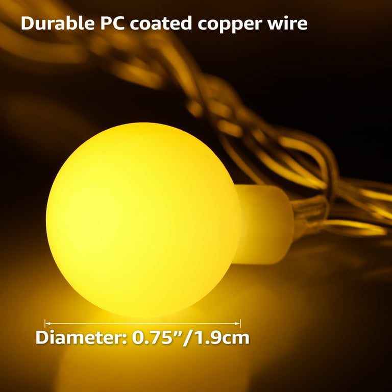 TORCHSTAR LED Globe String Lights, Waterproof Outdoor String Lights, Extendable Christmas Lights for Party, Garden, Patio, Bedroom, Dorm, Warm White TORCHSTAR LED Globe String Lights, Waterproof Outdoor String Lights, Extendable Christmas Lights for Party, Garden, Patio, Bedroom, Dorm, Warm White
