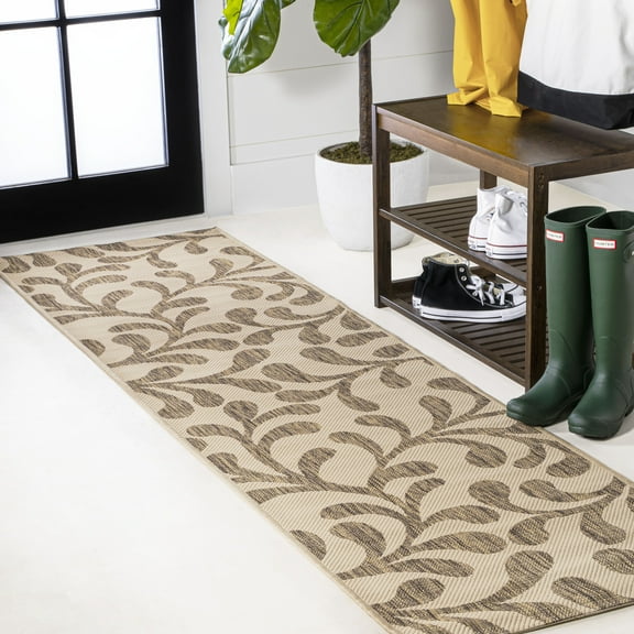 JONATHAN Y SANTA MONICA 2 x 8 Runner Rug, Vine All Over - Brown/Beige, SMB117A-28