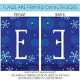 thumbnail image 4 of Toland Home Garden Winter Snowflakes Monogram E Personalized Winter Flag Double Sided 12x18 Inch, 4 of 5