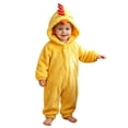 thumbnail image 6 of RTKFRFLM Toddler Chicken Halloween for Boys Girls, Yellow Plush Hooded Onesie with Beak and Red Comb, Cozy Animal Jumpsuit for Farm Dress Up and Trick or Treat, 6 of 9
