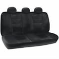 thumbnail image 4 of 9PCS Universal Black PU Leather Car Seat Covers Full Set - Fits Most 5-Seater Sedans, SUVs & Trucks, Non-Slip Waterproof Design, Easy Install (Front/Rear/Headrest), 4 of 8