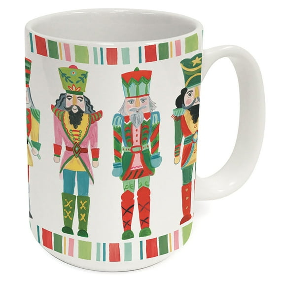Highland Home "Holiday Nutcrackers" 15 oz. Decorative Ceramic Mug