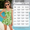 thumbnail image 5 of DISNIMO Girls One Piece Swimsuits Saint Patrick Leaf Print Quick Dry Swimwear Skirted Sleeveless Bathing Suit Soft Stretch Swim Dress for Hawaiian Beach Pool Party, 5 of 8
