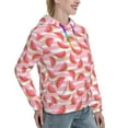 thumbnail image 6 of Lsque Sweet Watermelon Pattern Casual Women's Hoodie,Hooded Sweatshirt with Kangaroo Pocket,Pullover Hoodie with Eye-catching Drawstrings-Medium, 6 of 7