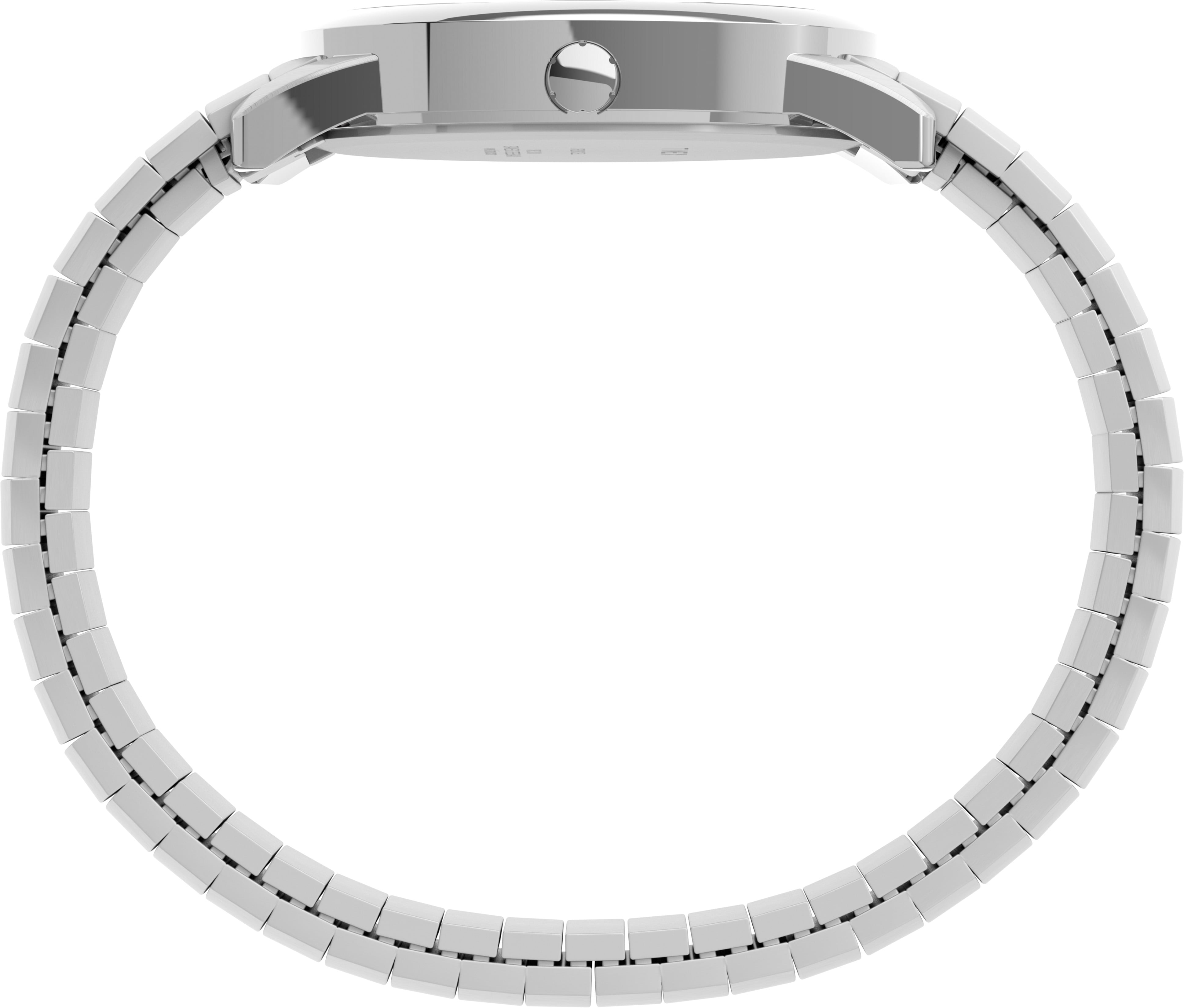 Timex Men's Silver-tone Expansion Band Wristwatch, Silver and Black