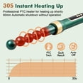 thumbnail image 4 of LMHF Curling Iron Set, 5 in 1 Curling Wand with 4 Interchangeable Ceramic Barrels and 1 Straight Hair Brush, 30S Instant Heat Up, LCD Temp Adjustment, Dual Voltage, Includes Heat Resistant G, 4 of 5