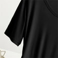thumbnail image 5 of WCJM Football Shirts for Womens Shirts Summer New Short Sleeved T Shirt for Women Slim Fit and Slimming Design Irregular Pleats Pure Desire for Style Pleating and Waist Cinching Tops, 5 of 7