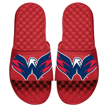 Men s ISlide Red Washington Capitals Blown Up Logo Slide Sandals