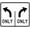 Color 1235, variant on Left and Right Turn Only Sign Regulatory Traffic Signs Metal Sign Tin Sign 12x16 Inch - Caution Safety Warning Security Signs Indoor & Outdoor Signs for Home, Office, Work