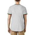 thumbnail image 2 of Ma Croix Mens Hipster Luxury Brand Colored Longline Side Zipper T Shirt, 2 of 6