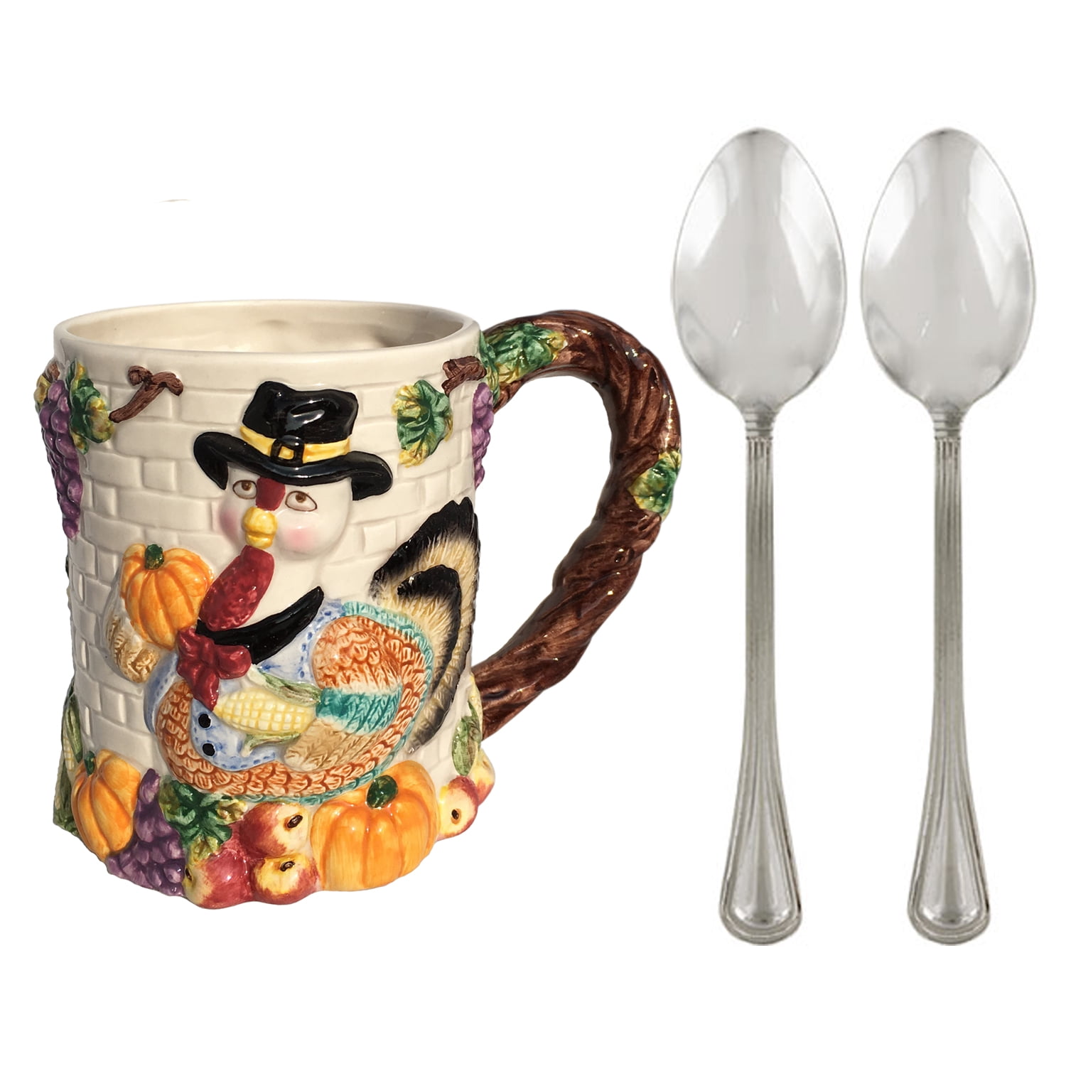 Thanksgiving Turkey Ceramic Coffee Mug Tea Cup 12 oz with