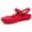 red, variant on Women’s Hollow Flower Clog Sandals, Lightweight Slip-On Garden Shoes with Back Strap