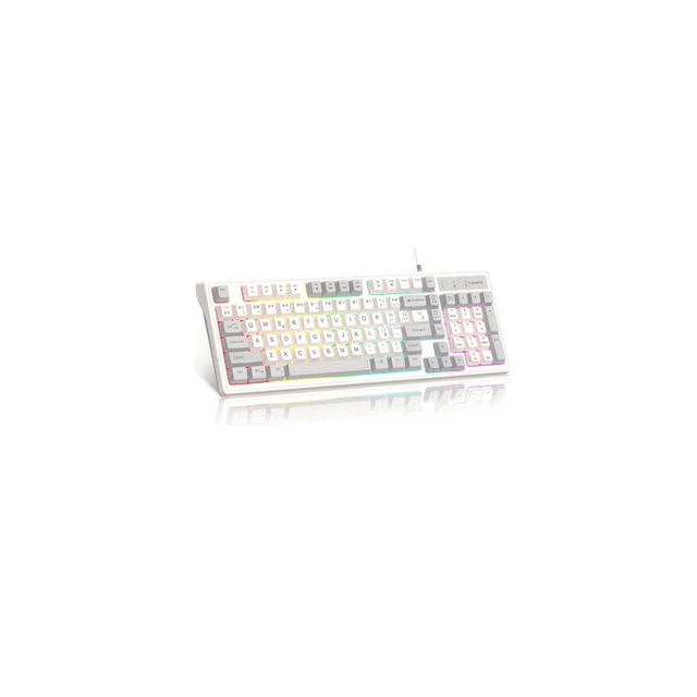 Teclado Español Gamer Con Cable BLOOSOM Free Wolf K8 Blanco