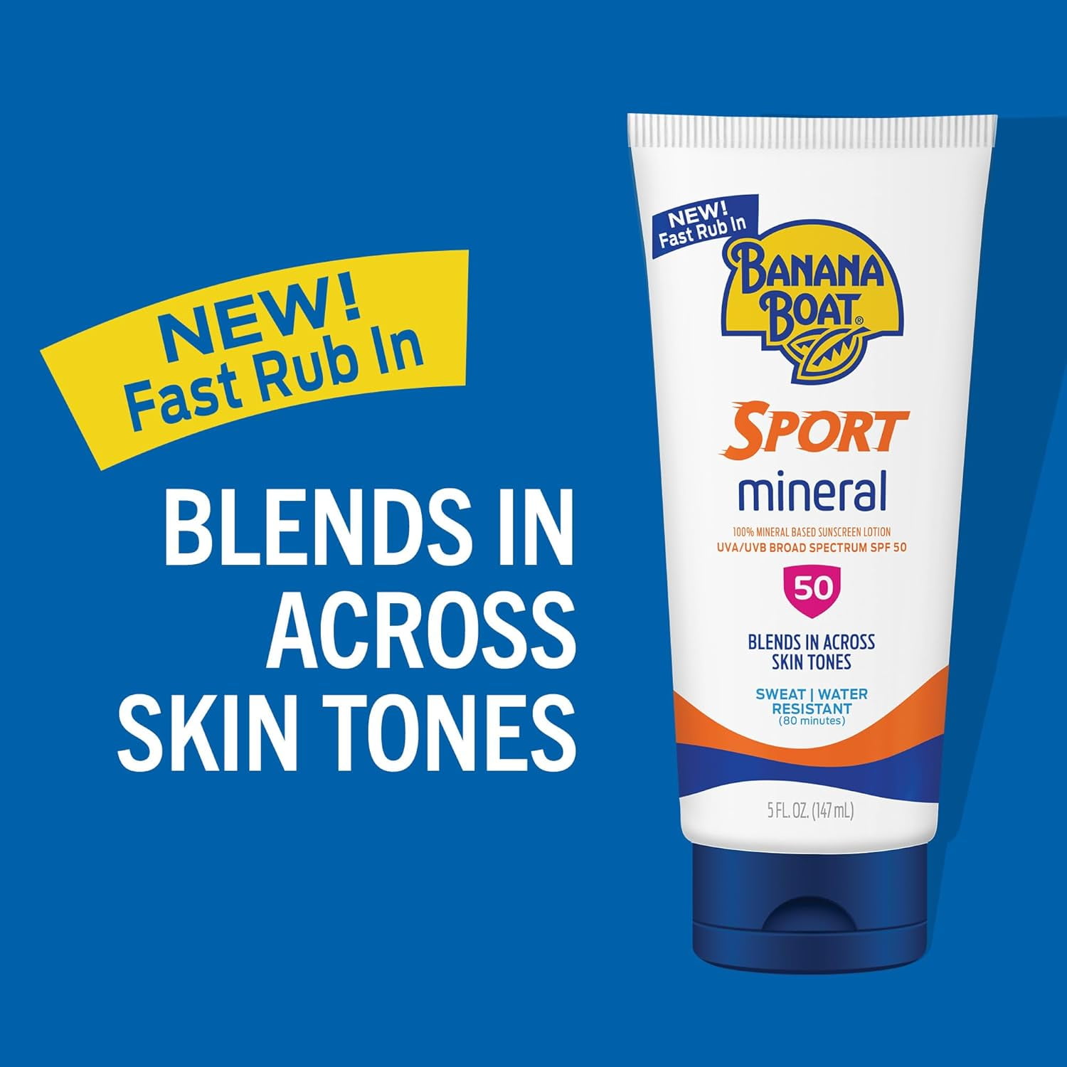 Banana Boat Mineral Sport Lotion, SPF 50 5 fl oz (2 Pack)