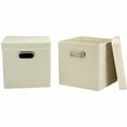 thumbnail image 1 of Household Essentials 39-1 Decorative Storage Cube Set with Removable Lids | Natural | 2-Pack, 1 of 3