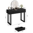 thumbnail image 2 of Coiffeuse Intelligente à DEL avec Miroir Éclairé et Tiroirs à Fermeture Douce, Table de Maquillage à 3 Couleurs Réglables avec Rangement, Meuble de Chambre Moderne Blanc Noir pour Appartement Dortoir Petits Espaces, 2 of 8