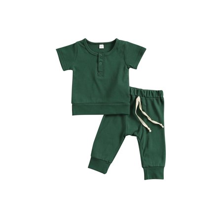 

Fullvigor Baby Boy Girl Ribbed Knitted Polka Dot Long Sleeve Romper Long Pants Outfits