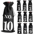 thumbnail image 1 of 1 To 10 Burlap Wine Bags Blind Tasting Drawstring Drawstring Pocket Wine Bottle Sleeves, 1 of 5