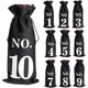thumbnail image 1 of 1 To 10 Burlap Wine Bags Blind Tasting Drawstring Drawstring Pocket Wine Bottle Sleeves, 1 of 5