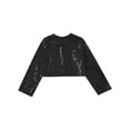 thumbnail image 5 of DPOIS Boys Girls Sparkle Sequins Dance Crop Top Jazz Hip Hop Tank Tops Black 7-8, 5 of 7