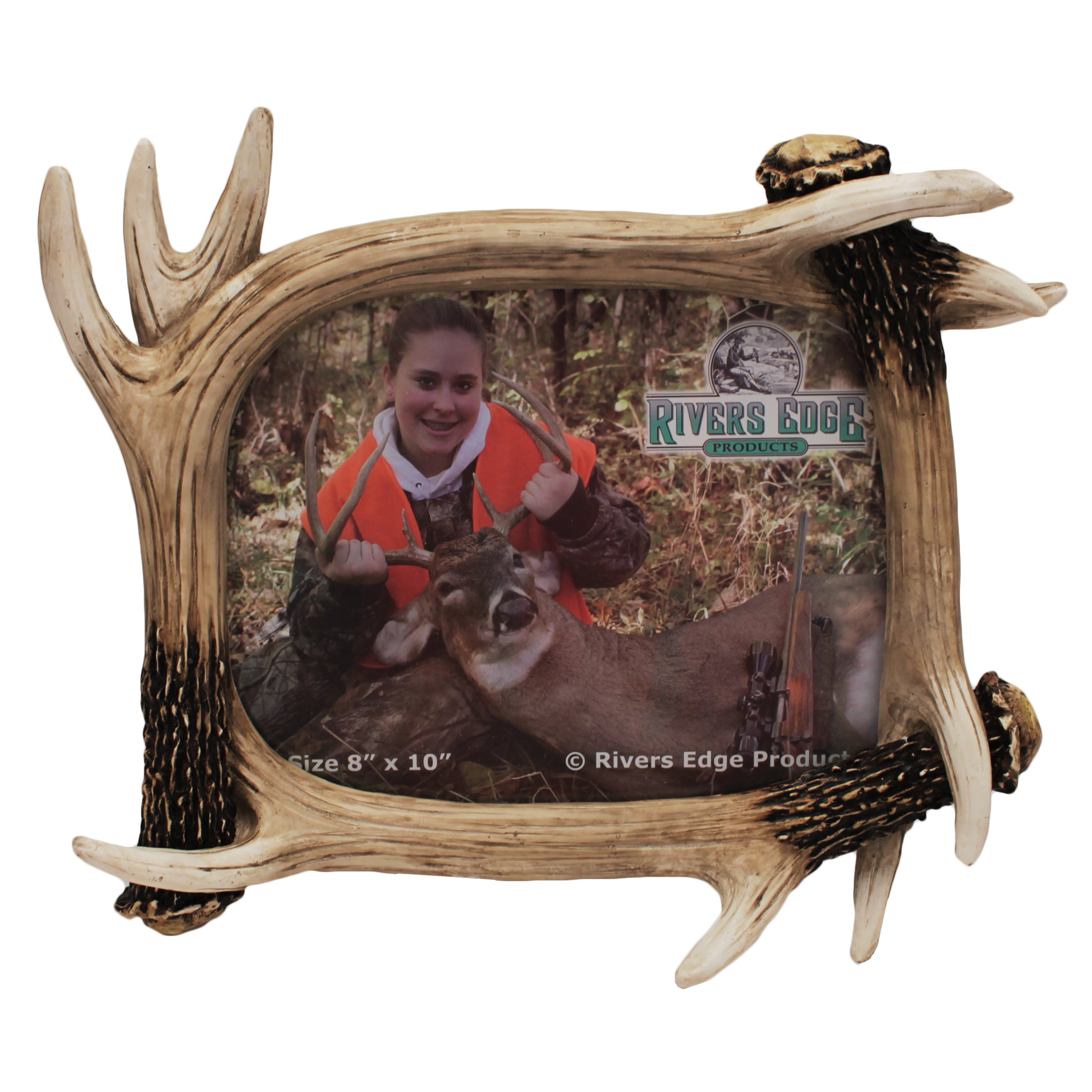 Rivers Edge Products 8 X 10 Deer Antler Picture Frame