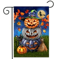 Briarwood Lane Halloween Pumpkin Trio Garden Flag