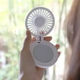 thumbnail image 2 of Shell Forme Mini USB Rechargeable Été Ventilateur de Refroidissement avec Miroir de Maquillage, 2 of 10