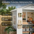 thumbnail image 6 of Outdoor Storage Shed with Floor, Lofka 6' x 4' Resin Outdoor Shed with Side Windows for Garden, Patios, Backyards, Gray, 6 of 10