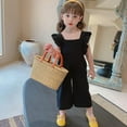 thumbnail image 5 of Hot Sale Summer Girls Cute Jumpsuit Baby Kids Open Back Sleeveless Clothes Wide Leg Pants Children Overalls,2-7Years, 5 of 6