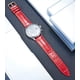 thumbnail image 2 of Correa de reloj de repuesto de cuero genuino multicolor resistente al agua para hombres y mujeres, gr-rojo (20 mm) Feliz Sencillez, 2 of 5