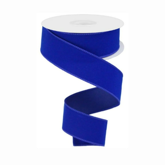 1.5"x10yd Royal Blue Velvet Wired Ribbon – Indoor Craft and Decor | TCT Crafts I RL194225