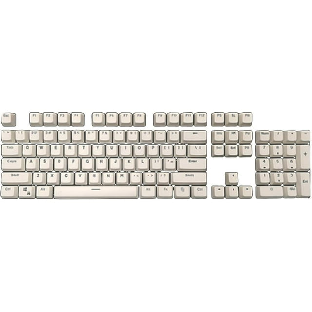 HUGFEGWE Keyboard,Mechanical Keyboard 104Pcs Universal Backlight PBT Keycaps Rechargeable Backlit Gaming Keyboard Mini Mechanical Feel Anti-ghosting Keyboard for PC Computer White U2537-10368